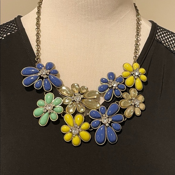 J. Crew Jewelry - Colorful JCrew statement Flower Necklace